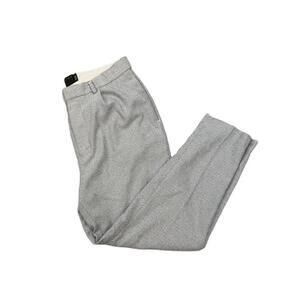 ASOS Grey Stretch Mid Rise Ankle Fit Straight Leg Dress Pant Trouser 32